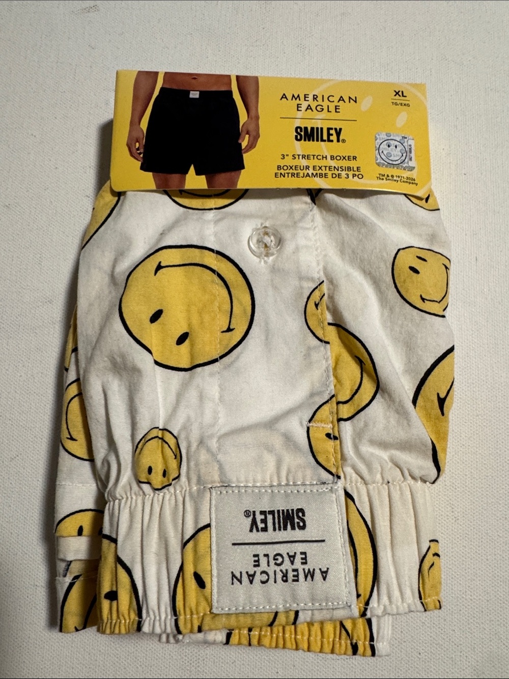 American Eagle Boxers Mens XL Smiley